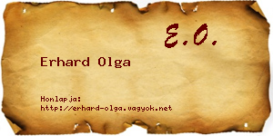 Erhard Olga névjegykártya